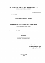 Формирование рынка финансовых деривативов в Российской Федерации - тема диссертации по экономике, скачайте бесплатно в экономической библиотеке