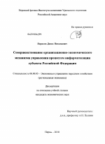 Совершенствование организационно-экономического механизма управления процессом информатизации субъекта Российской Федерации - тема диссертации по экономике, скачайте бесплатно в экономической библиотеке