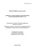 Развитие организационно-экономических форм предприятий сферы услуг - тема автореферата по экономике, скачайте бесплатно автореферат диссертации в экономической библиотеке
