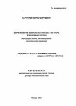 Формирование макрологистических платформ в экономике России - тема автореферата по экономике, скачайте бесплатно автореферат диссертации в экономической библиотеке
