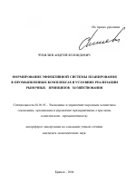 Формирование эффективной системы планирования в промышленных комплексах в условиях реализации рыночных принципов хозяйствования - тема автореферата по экономике, скачайте бесплатно автореферат диссертации в экономической библиотеке