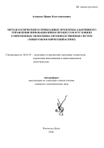 Методологические и прикладные проблемы адаптивного управления инновационным процессом в условиях современных экономико-производственных систем - тема автореферата по экономике, скачайте бесплатно автореферат диссертации в экономической библиотеке