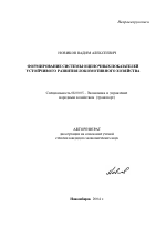 Формирование системы оценочных показателей устойчивого развития локомотивного хозяйства - тема автореферата по экономике, скачайте бесплатно автореферат диссертации в экономической библиотеке