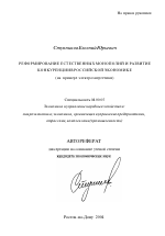 Реформирование естественных монополий и развитие конкуренции в российской экономике - тема автореферата по экономике, скачайте бесплатно автореферат диссертации в экономической библиотеке