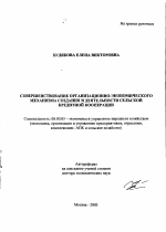 Совершенствование организационно-экономического механизма создания и деятельности сельской кредитной кооперации - тема автореферата по экономике, скачайте бесплатно автореферат диссертации в экономической библиотеке