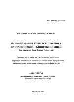 Формирование туристского рынка на этапе стабилизации экономики - тема автореферата по экономике, скачайте бесплатно автореферат диссертации в экономической библиотеке