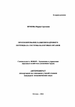 Прогнозирование развития кадрового потенциала системы налоговых органов - тема автореферата по экономике, скачайте бесплатно автореферат диссертации в экономической библиотеке