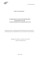 Организационно-экономический механизм управления затратами - тема автореферата по экономике, скачайте бесплатно автореферат диссертации в экономической библиотеке
