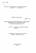 Влияние социальной инфраструктуры села на экономическую эффективность АПК Европейского Севера - тема автореферата по экономике, скачайте бесплатно автореферат диссертации в экономической библиотеке