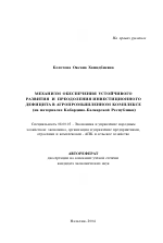 Механизм обеспечения устойчивого развития и преодоления инвестиционного дефицита в агропромышленном комплексе - тема автореферата по экономике, скачайте бесплатно автореферат диссертации в экономической библиотеке