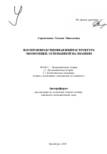 Воспроизводственная инфраструктура экономики, основанной на знаниях - тема автореферата по экономике, скачайте бесплатно автореферат диссертации в экономической библиотеке