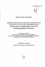 Основы формирования социально-экономического партнерства государства и потребительской кооперации по развитию инфраструктуры агропромышленного комплекса - тема автореферата по экономике, скачайте бесплатно автореферат диссертации в экономической библиотеке