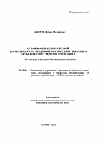 Организация коммерческой деятельности на предприятиях, перерабатывающих сельскохозяйственную продукцию - тема автореферата по экономике, скачайте бесплатно автореферат диссертации в экономической библиотеке