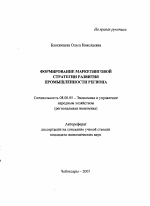 Формирование маркетинговой стратегии развития промышленности региона - тема автореферата по экономике, скачайте бесплатно автореферат диссертации в экономической библиотеке