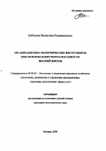 Организационно-экономические инструменты обеспечения конкурентоспособности высшей школы - тема автореферата по экономике, скачайте бесплатно автореферат диссертации в экономической библиотеке