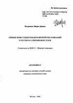 Прямые инвестиции западноевропейских компаний в России на современном этапе - тема автореферата по экономике, скачайте бесплатно автореферат диссертации в экономической библиотеке