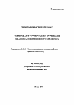 Формирование территориальной организации здравоохранения Московского мегаполиса - тема автореферата по экономике, скачайте бесплатно автореферат диссертации в экономической библиотеке