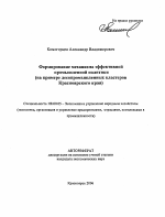 Формирование механизма эффективной промышленной политики - тема автореферата по экономике, скачайте бесплатно автореферат диссертации в экономической библиотеке