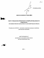 Аудит и повышение эффективности работы промышленного предприятия - тема автореферата по экономике, скачайте бесплатно автореферат диссертации в экономической библиотеке