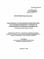 Обоснование организационно-экономических направлений повышения устойчивости и эффективности зернового производства - тема автореферата по экономике, скачайте бесплатно автореферат диссертации в экономической библиотеке