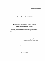 Организация управления деятельностью инвестиционных институтов - тема автореферата по экономике, скачайте бесплатно автореферат диссертации в экономической библиотеке