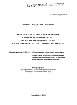 Оценка сценариев вовлечения в хозяйственный оборот ресурсов природного газа Ямало-Ненецкого автономного округа - тема автореферата по экономике, скачайте бесплатно автореферат диссертации в экономической библиотеке