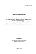 Формирование эффективно функционирующей производственной инфраструктуры отрасли льноводства - тема автореферата по экономике, скачайте бесплатно автореферат диссертации в экономической библиотеке