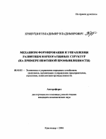 Механизм формирования и управления развитием корпоративных структур - тема автореферата по экономике, скачайте бесплатно автореферат диссертации в экономической библиотеке