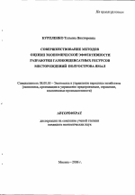 Совершенствование методов оценки экономической эффективности разработки газоконденсатных ресурсов месторождений полуострова Ямал - тема автореферата по экономике, скачайте бесплатно автореферат диссертации в экономической библиотеке