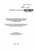 Организационно-экономические аспекты адаптации плодового подкомплекса к условиям рынка - тема автореферата по экономике, скачайте бесплатно автореферат диссертации в экономической библиотеке