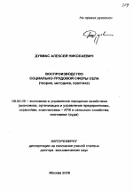 Воспроизводство социально-трудовой сферы села - тема автореферата по экономике, скачайте бесплатно автореферат диссертации в экономической библиотеке