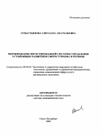 Формирование интегрированной системы управления устойчивым развитием сферы туризма в регионе - тема автореферата по экономике, скачайте бесплатно автореферат диссертации в экономической библиотеке