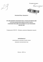 Организационно-экономические аспекты формирования системы бюджетирования как инструмента совершенствования управления государственными финансами - тема автореферата по экономике, скачайте бесплатно автореферат диссертации в экономической библиотеке