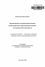 Организационно-экономический механизм реструктуризации энергокомпании в регионе - тема автореферата по экономике, скачайте бесплатно автореферат диссертации в экономической библиотеке