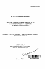 Формирование региональной стратегии развития жилищного хозяйства - тема автореферата по экономике, скачайте бесплатно автореферат диссертации в экономической библиотеке