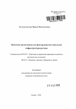 Ипотечное кредитование как фактор развития социальной инфраструктуры региона - тема автореферата по экономике, скачайте бесплатно автореферат диссертации в экономической библиотеке
