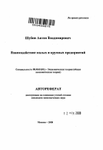 Взаимодействие малых и крупных предприятий - тема автореферата по экономике, скачайте бесплатно автореферат диссертации в экономической библиотеке