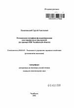 Региональная специфика функционирования многопрофильных предприятий - тема автореферата по экономике, скачайте бесплатно автореферат диссертации в экономической библиотеке