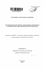 Формирование механизма управления разрешением сложной социально-экономической проблемы - тема автореферата по экономике, скачайте бесплатно автореферат диссертации в экономической библиотеке