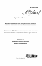 Формирование индустриально-инфраструктурного комплекса мегаполиса с выделением ключевых обеспечивающих элементов - тема автореферата по экономике, скачайте бесплатно автореферат диссертации в экономической библиотеке