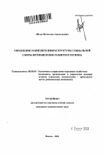 Управление развитием инфраструктуры социальной сферы промышленно развитого региона - тема автореферата по экономике, скачайте бесплатно автореферат диссертации в экономической библиотеке