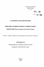 Динамика национальных сравнительных преимуществ - тема автореферата по экономике, скачайте бесплатно автореферат диссертации в экономической библиотеке