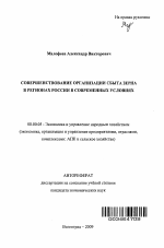 Совершенствование организации сбыта зерна в регионах России в современных условиях - тема автореферата по экономике, скачайте бесплатно автореферат диссертации в экономической библиотеке