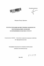 Реструктуризация имущественных комплексов нефтедобывающих компаний как предпринимательских структур - тема автореферата по экономике, скачайте бесплатно автореферат диссертации в экономической библиотеке