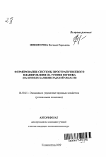 Формирование системы пространственного планирования на уровне региона - тема автореферата по экономике, скачайте бесплатно автореферат диссертации в экономической библиотеке