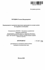 Формирование и развитие персонала корпорации на основе оценки его трудового потенциала - тема автореферата по экономике, скачайте бесплатно автореферат диссертации в экономической библиотеке