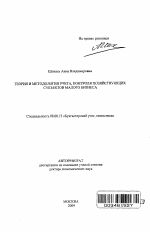 Теория и методология учета, контроля хозяйствующих субъектов малого бизнеса - тема автореферата по экономике, скачайте бесплатно автореферат диссертации в экономической библиотеке