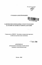 Развитие интегрированных структур в регионе на основе мультикластерной адаптации - тема автореферата по экономике, скачайте бесплатно автореферат диссертации в экономической библиотеке