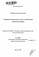 Совершенствование оплаты труда в организациях внебюджетной сферы - тема автореферата по экономике, скачайте бесплатно автореферат диссертации в экономической библиотеке