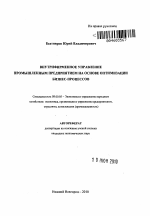 Внутрифирменное управление промышленным предприятием на основе оптимизации бизнес-процессов - тема автореферата по экономике, скачайте бесплатно автореферат диссертации в экономической библиотеке